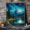 Mountain Paint by Numbers Kit for Adults Lakeside Cabin Adult Paint by Number Kits On Canvas Moon Night Oil Painting Kit for Beginners Adults Kits for Gift Home Wall Decor 16x20 Inch
